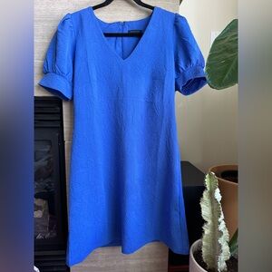 Tommy Hilfiger Puff-sleeve Blue Floral Dress